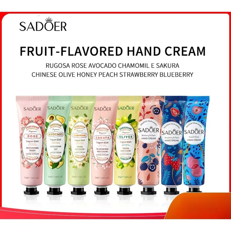 

Увлажняющий крем для рук с авокадо и розой, фруктовый аромат, длительный увлажняющий уход за руками