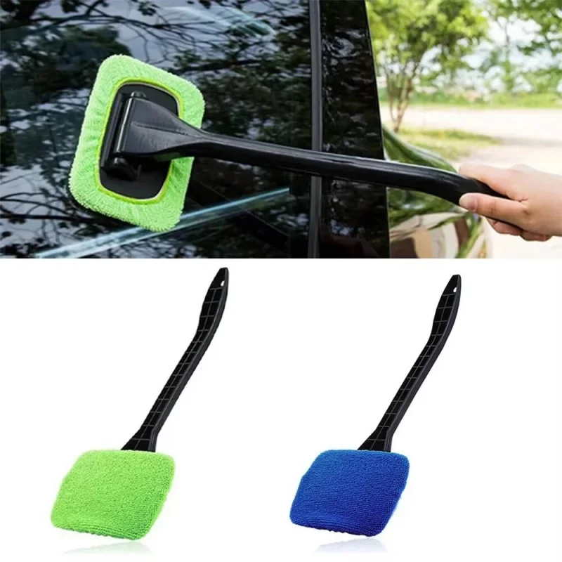 1/2/3pcs Auto Cleaning Wash Tool with Long Handle Car Window Cleaner Washing Kit Windshield Wiper Microfiber Cleaning Brush
