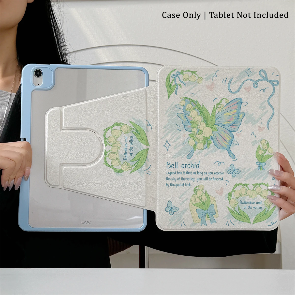 360 ° Rotating Foldable Case to Easily Protect Your Pad: Compatible with iPad Air 6,Air 5,4,10,2024,air m3/a16 2025