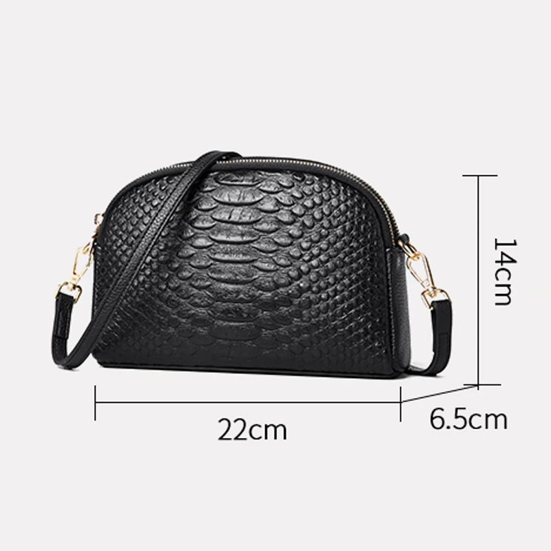 Luxury Crocodile Pattern Genuine Leather Handbag Female Messenger Tote High Quality Cow Leather Shoulder Crossbody Bag for Women