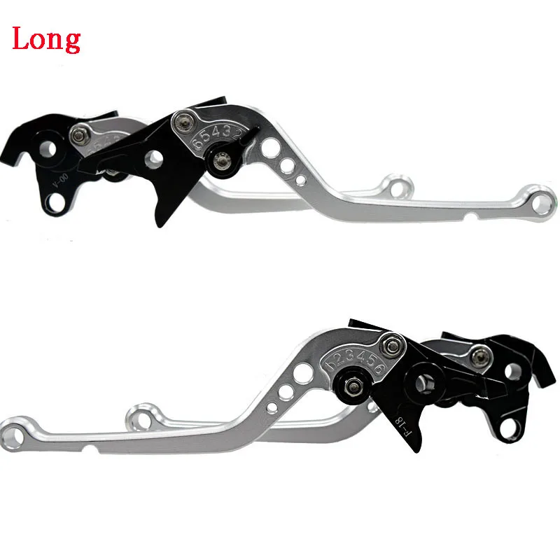 For Suzuki GSXR 600 / 750 1996-2003 GSX R1000 GSR750 GSX-S750 TL1000S SFV-650 SV650 X / S DL 650XT V-Strom GSR 600 ABS GW250 RV200 Motorcycle Adjustable Silver Long Coat Brake Clutch Levers