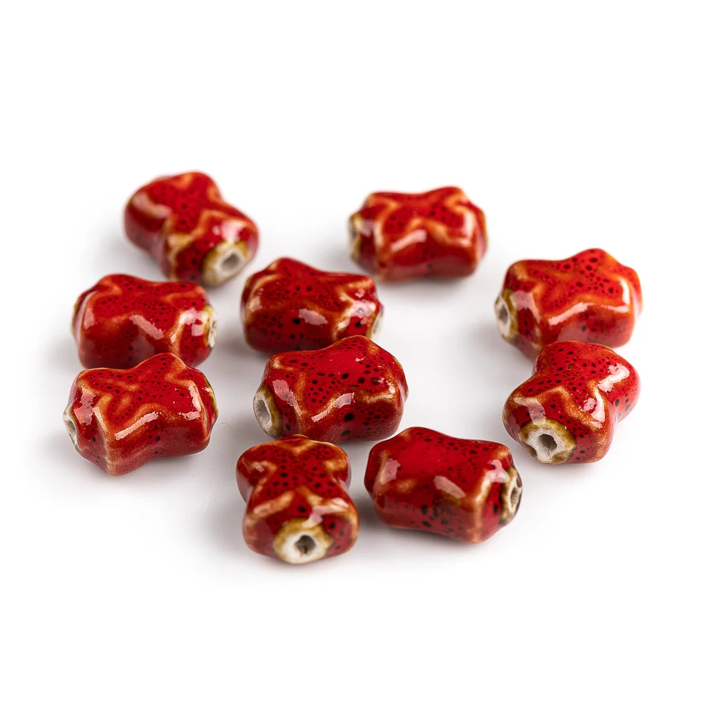 20#10pcs High-quality Special Shape X Ceramic Beads Pendant Porcelain Jewelry Making For Necklace Bracelet #XN173