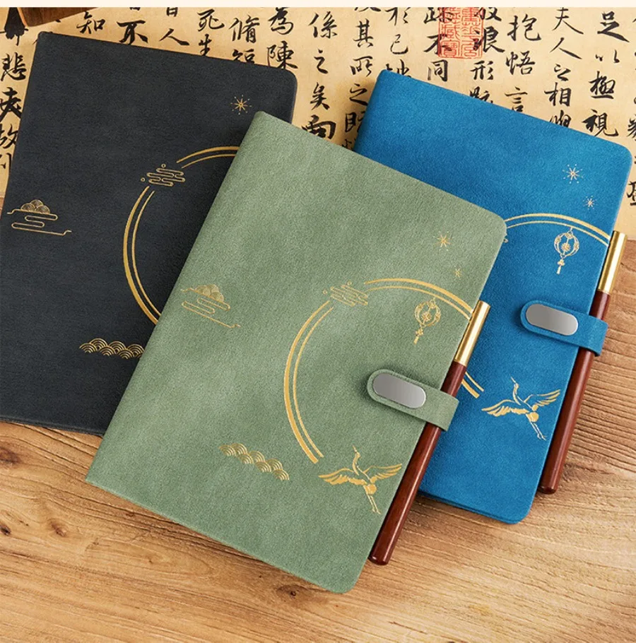 

Блокнот в китайском стиле, модный, в античном стиле, утолщенный, сorientowany на дизайн, блокнот с магнитной застежкой, блокнот для бизнеса и учебы