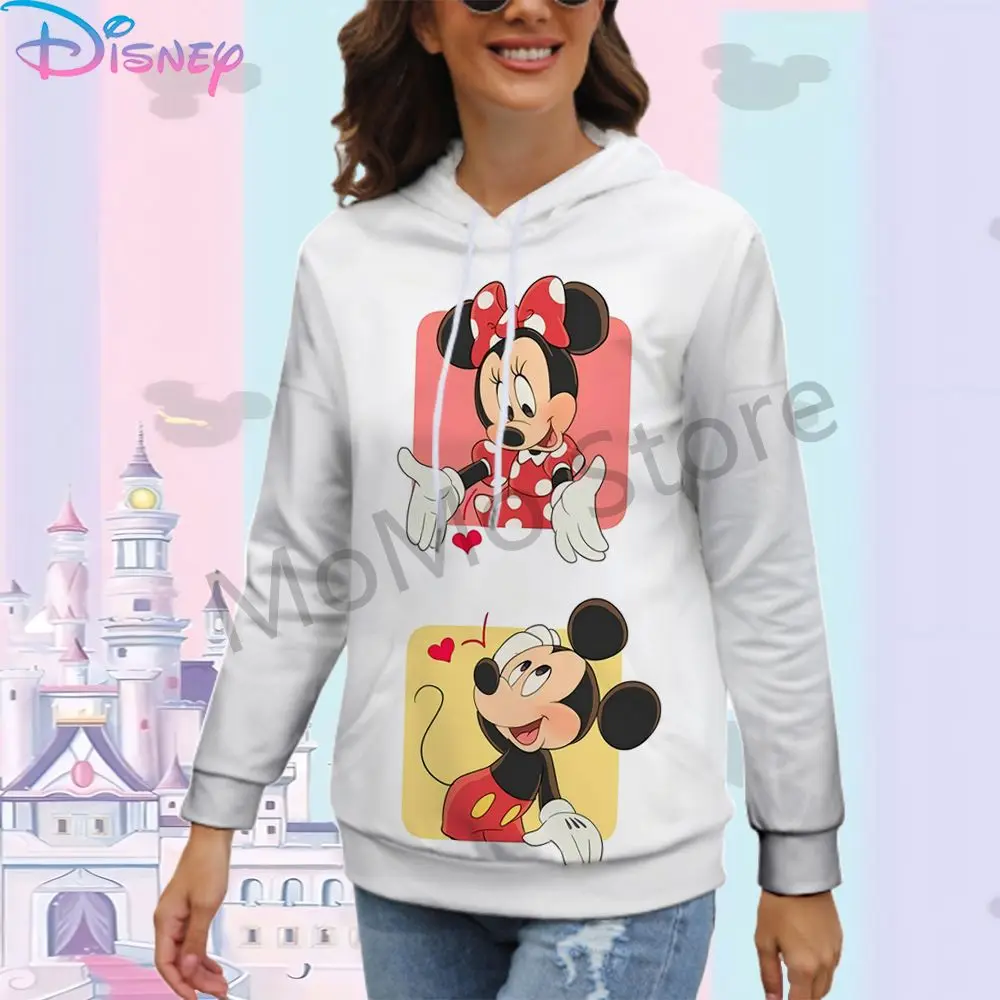 Disney Mickey Mouse Men's Women's Hoodies Kawaii Y2k New 3D Print Sweatshirts Streetwear Youthful Woman Clothes High Quality