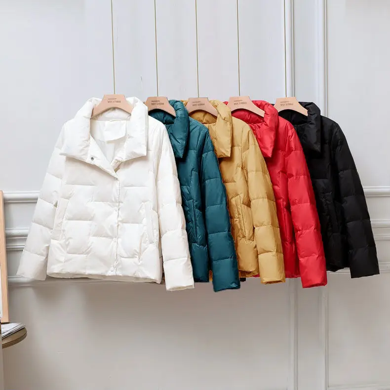 2023 Spring Autumn New Down Jacket Women's Jackets Stand-Up Collar Coat for Women Light Outerwear Female Korean Down Coat Tops