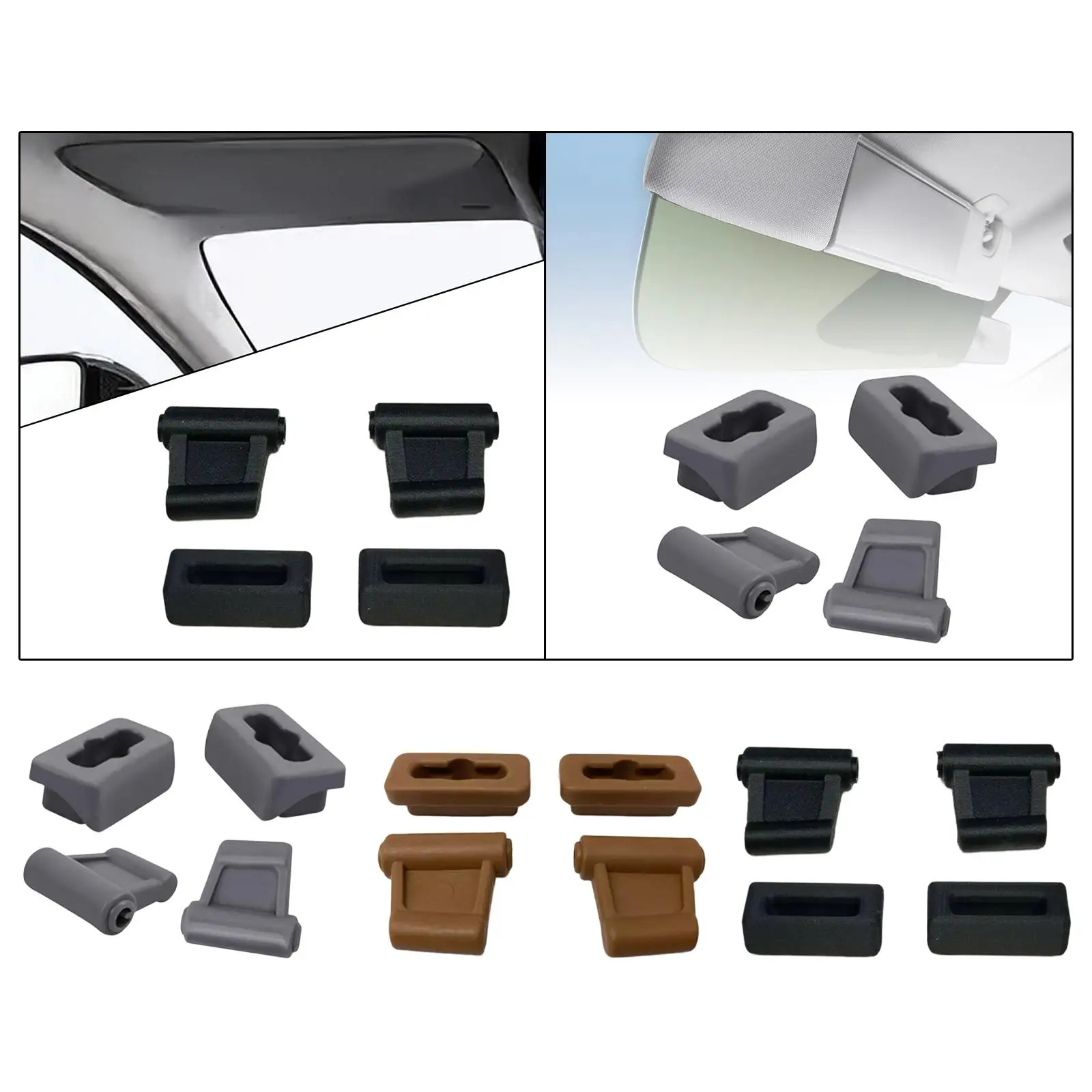 2Pcs 1078110141 Sun Visor Clips Professional Replacement Easy to Install Sturdy Fittings Accessories for 380SL