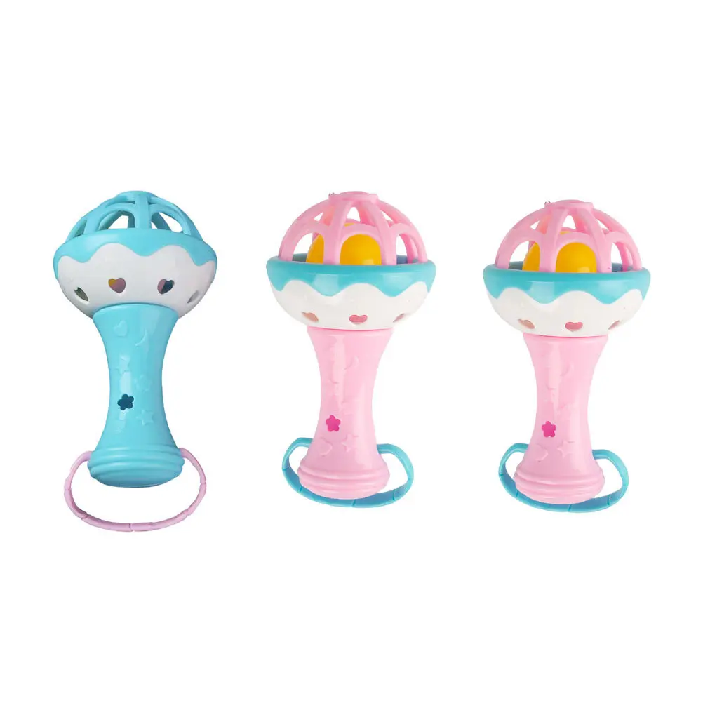 Conjunto de 3 Chocalhos para Bebês, Instrumentos Musicais Educativos de Plástico para Educação Infantil