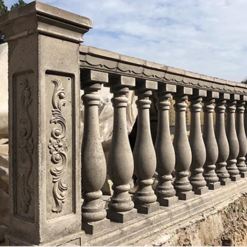 Summer Breeze-Reusable Strong Balcony Baluster Mold, Round Bottle Balustrade Mould, ABS Plastic Fencing Molding, H 87cm/ 34.25in