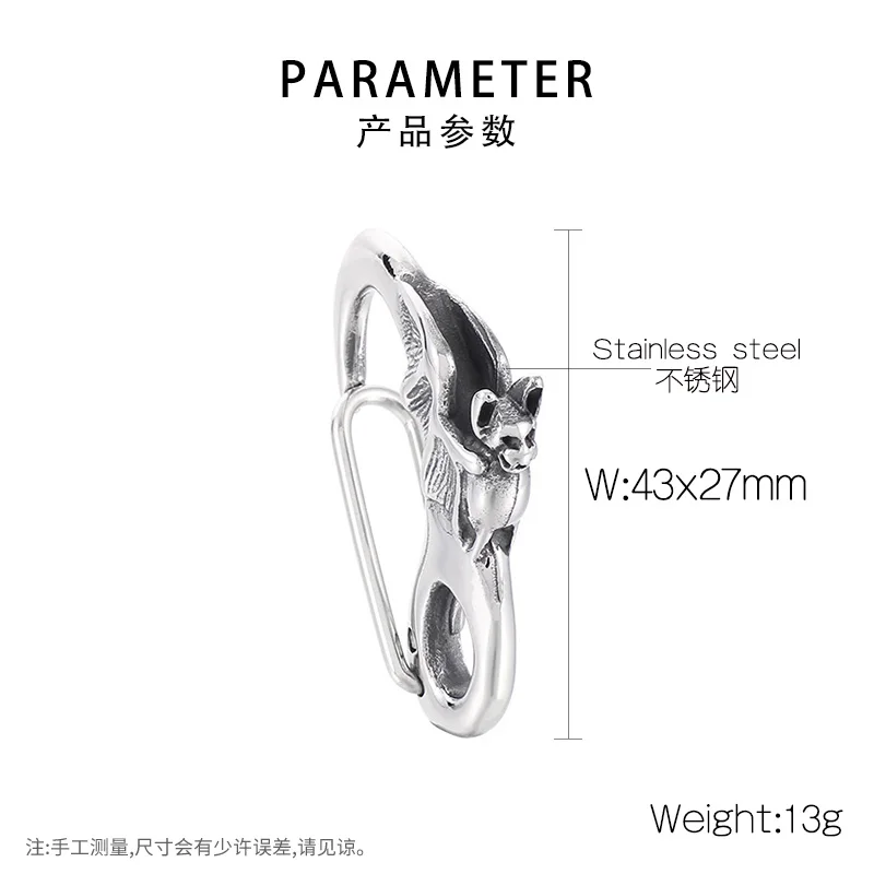 Fongten Männer Skelett Schlüssel verschluss Edelstahl Drachen Löwe DIY Schlüssel bund Verschluss Gothic Karabiner Brieftasche Schlüssel anhänger Haken für Männer – Detail 30