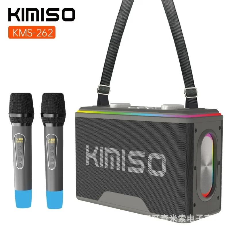 KMS-262 Professional Bluetooth Speaker with Dual Mic Family Party Karaoke Big Woofer Powerful BT TF USB AUX Wireless BT Speakers