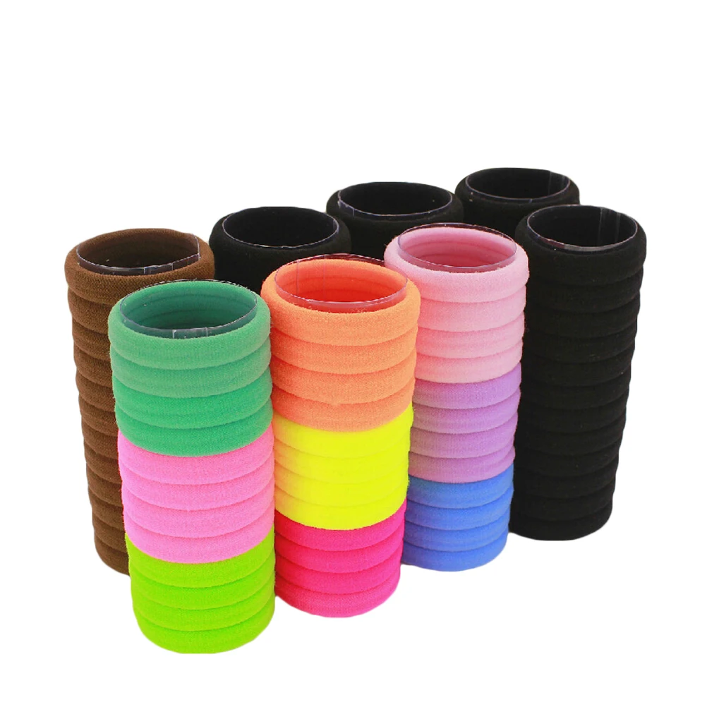 

100 Pcs Bands Ponytail Holders Colored Elastic Metal Free Rubber Bands Kids Hair Ties Hair Rope For Gifts