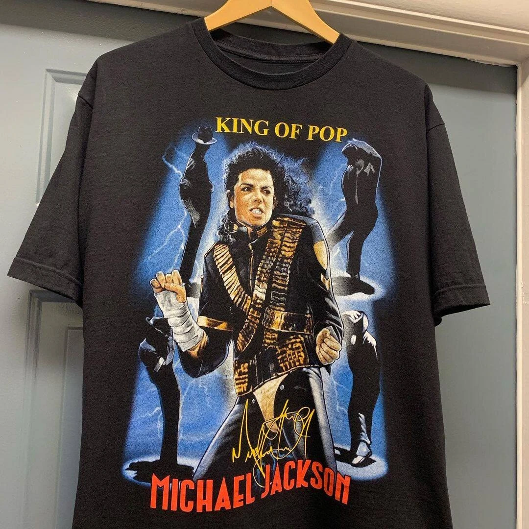Men's Michael Jackson Cool and Stylish Women's Dark Style Cotton Short-Sleeved T-Shirt