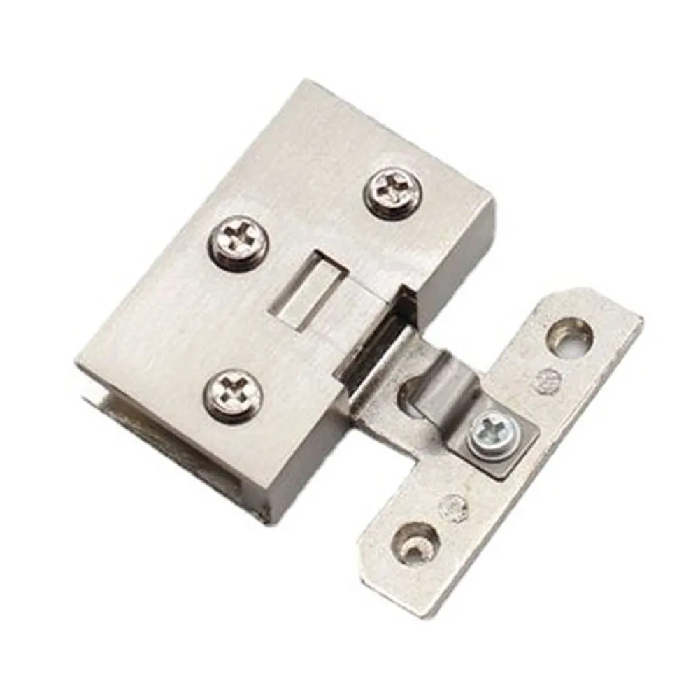 Door Hinges Glass Hinge Cabinet Glass Clips Display Cabinet Hinges Door for pivot Hinges For 4-7mm/5-10mm Glass Silver Doors