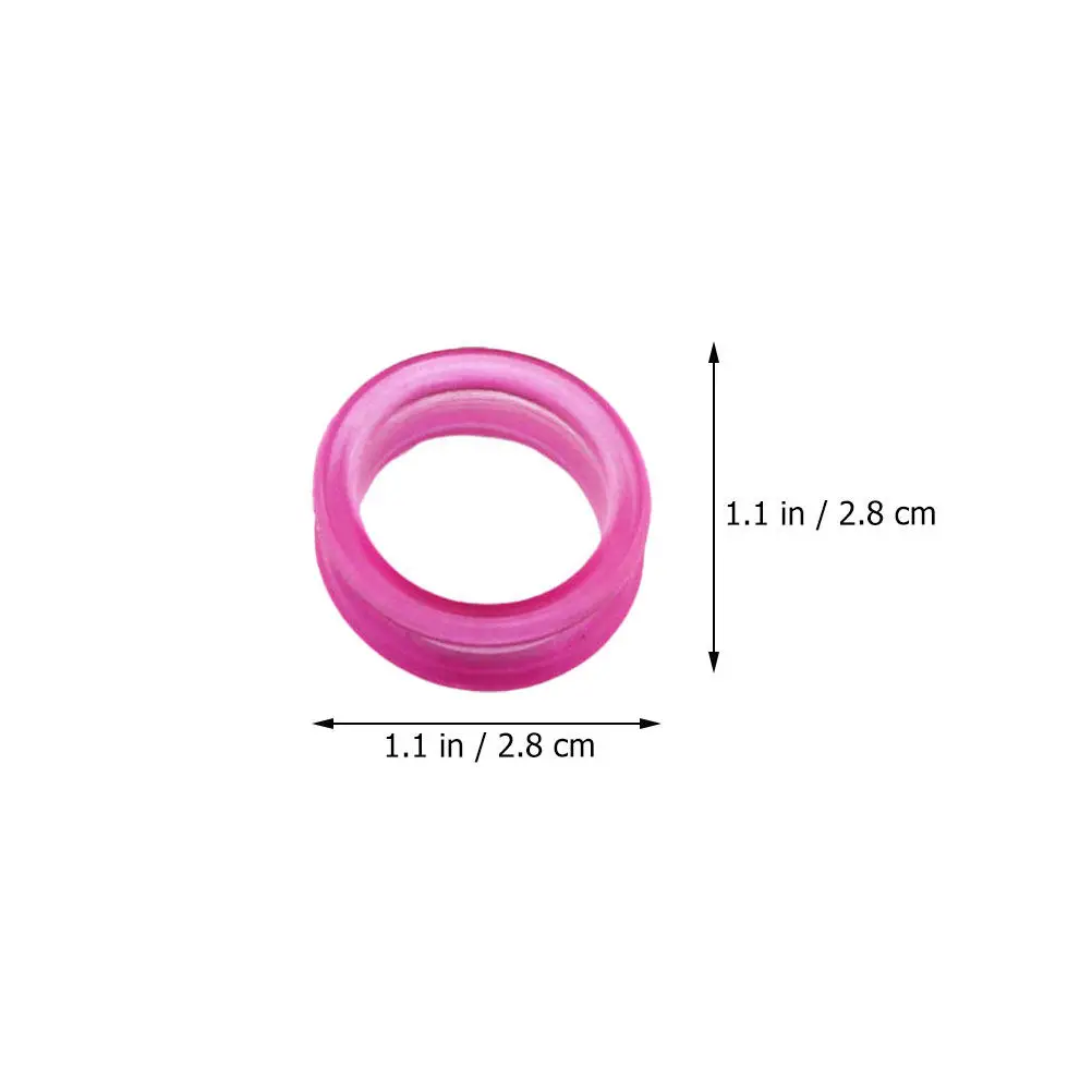 18pcs Silicone Finger Rings for Hairdressing Scissors