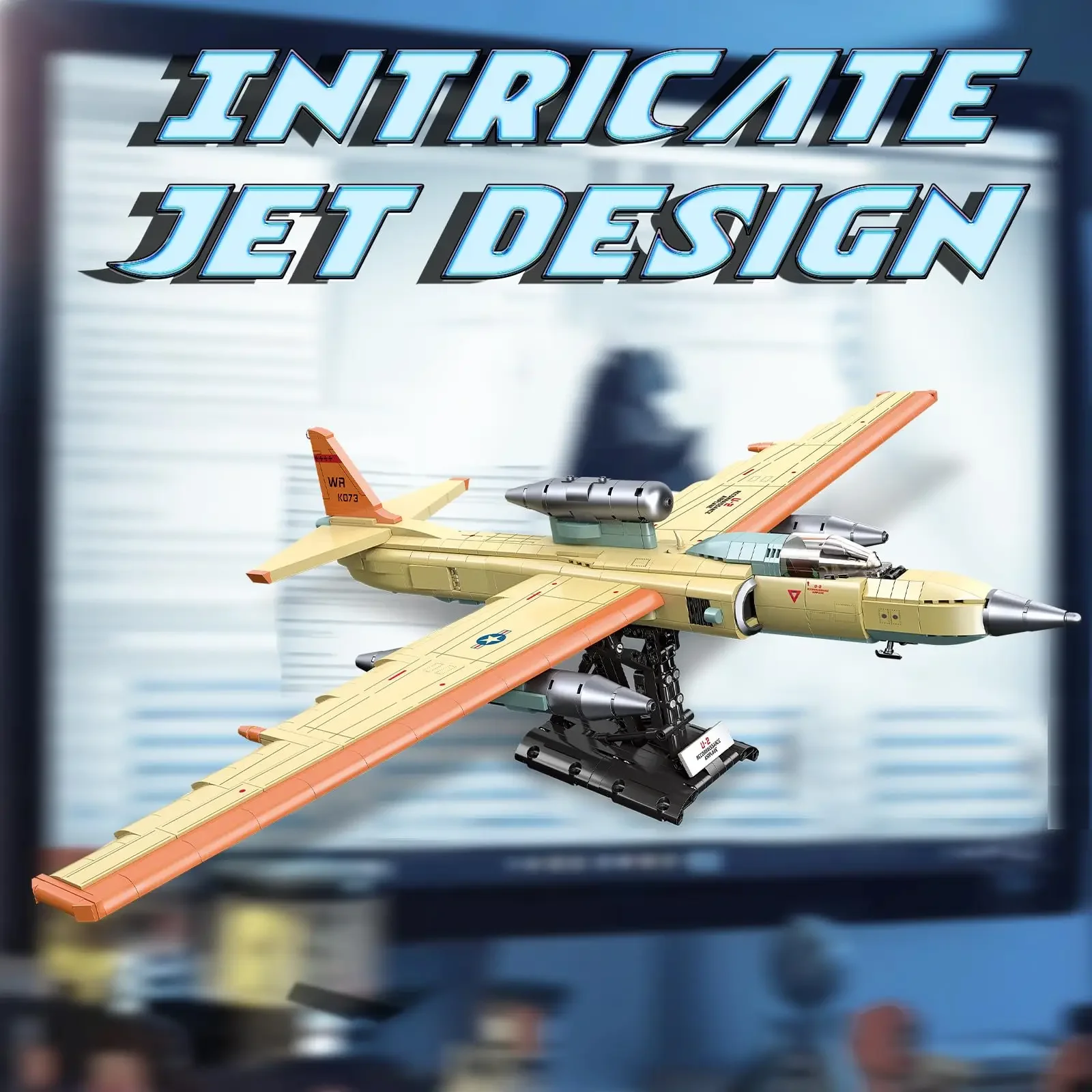 1363PCS U-2 Flugzeug Flugzeug Bausteine Air Force Aufklärung Flugzeug Modell Ziegel Desktop Dekoration Kinder DIY Spielzeug Geschenke