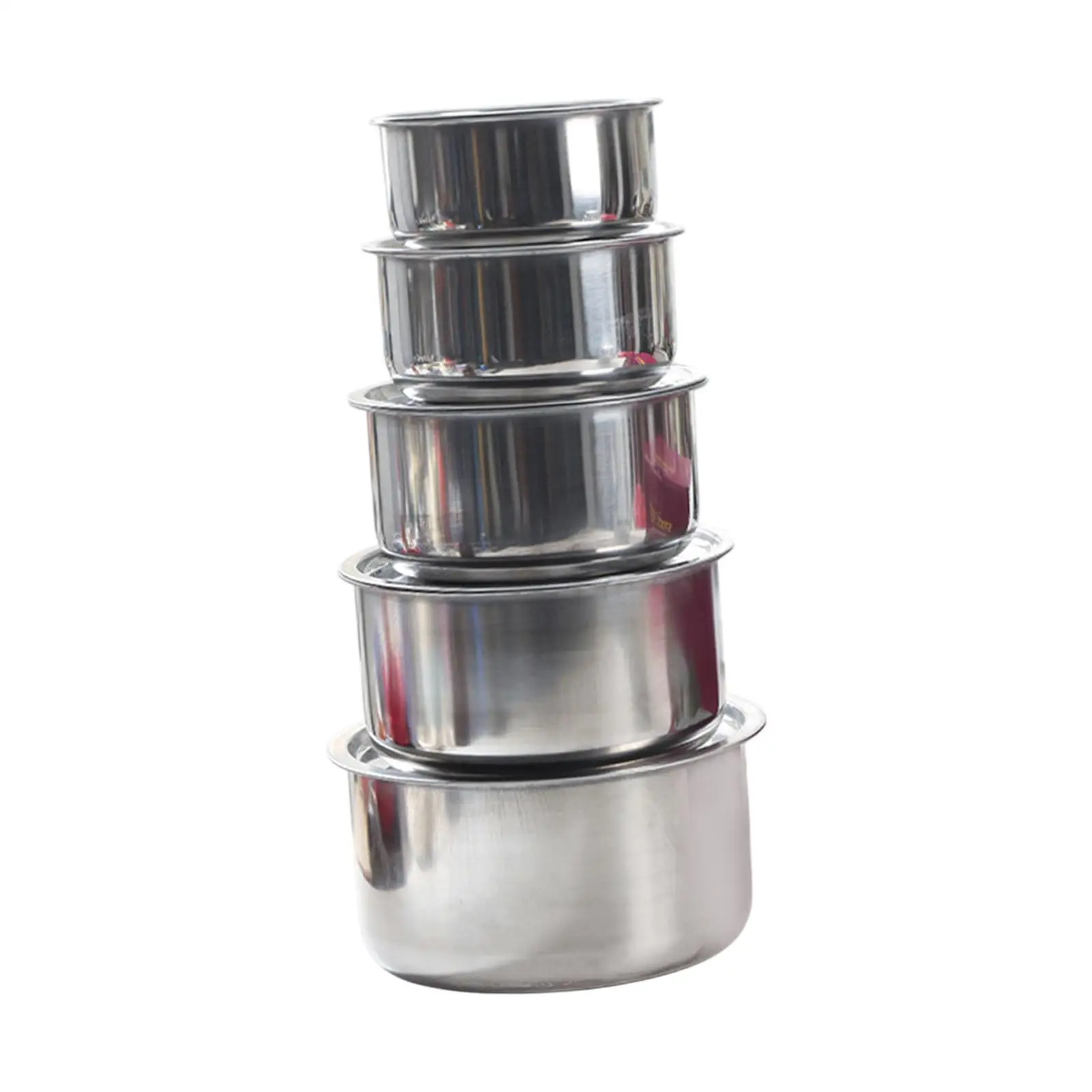 5 Pieces Stainless Steel Sauce Pots Cooking Tools Kitchenware Stew Pot Set