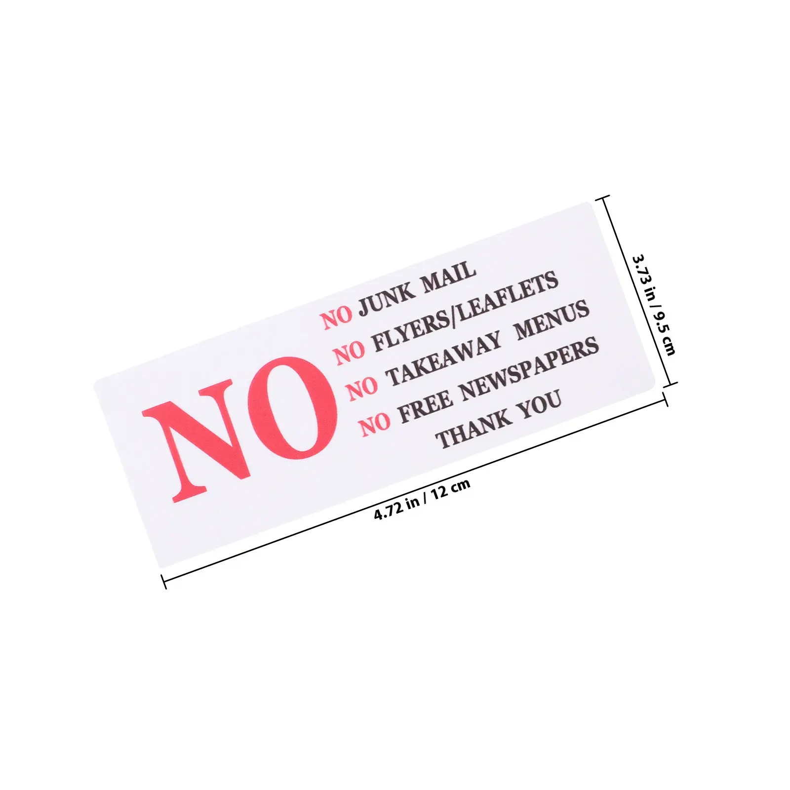 2pcs No Soliciting Sticker for Mailbox – Waterproof PVC Warning Sign, Easy Apply & Removable