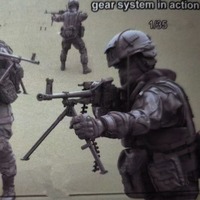 1/35 Scale Resin Figure Assembled Model Kit Modern Infantry Machine Gunner Military Miniature Unassembled and Unpainted 666-1
