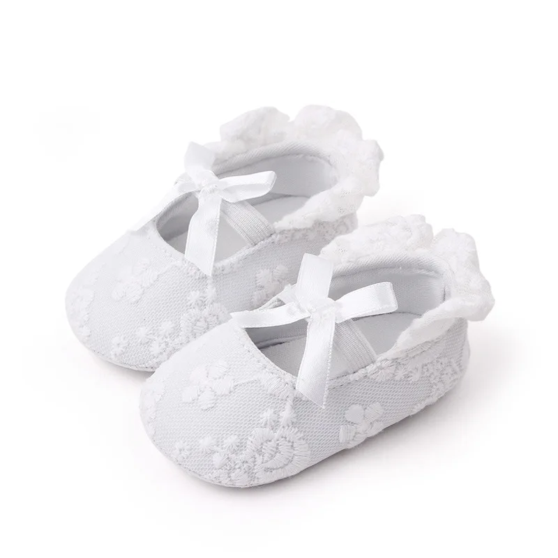 New Baby Girls First Walkers Soft Bowknot Girls Princess Shoes Embroidered Toddler Baby Girl Shoes Casual Infant Walkers Shoes