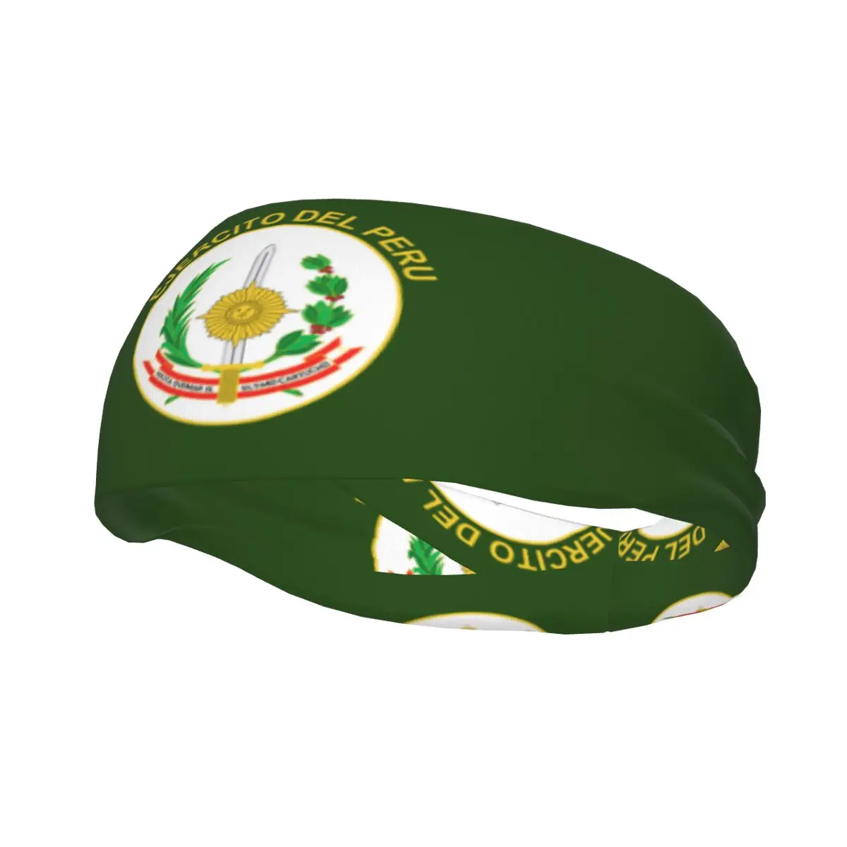 Sports Headband Flag Of The Peruvian Fitness Sweatband Absorbent Cycling Jog Hair Bandage