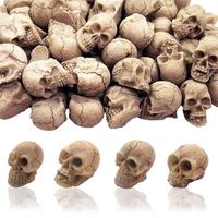 5/10pcs Mini Skull Miniatures, Skeleton Head Figurines for Fairy Garden Halloween Micro Landscape Home DIY Craft Decoration