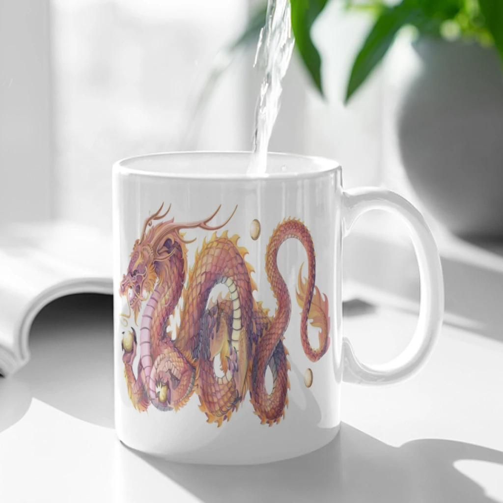 

Nordic Fantasy Dragon Coffee Mug 11oz Fun Ceramic Coffee Tea Cocoa Cup Handle Tea Drink Cup