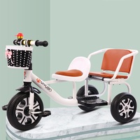 LazyChild 2-7 Years Old Safety Baby Stroller Anti-rollover Children's Double Tricycle Bicycle Soft And Comfortable Twin Stroller