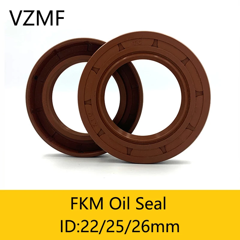 

2Pcs FKM Framework Oil Seal ID 22mm 25mm 26mm OD 32-62mm Thickness 6-12mm Fluoro Rubber Gasket Rings