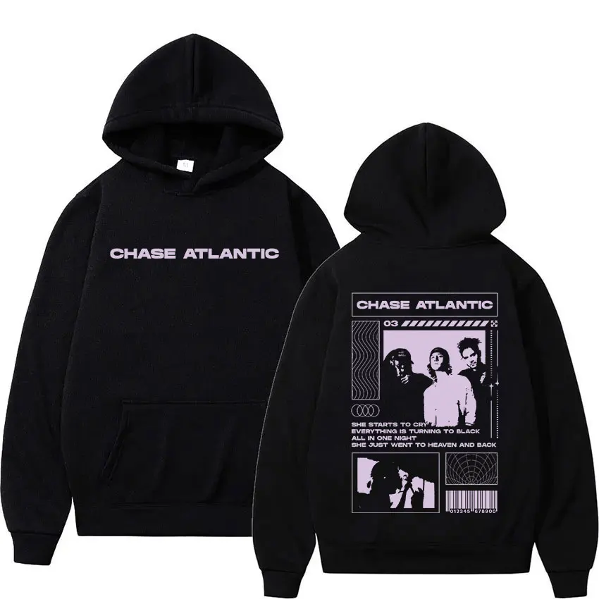 2025 Tour Album Chase Atlantic Lost in Europe und UK Kapuzenpullover Herren Vintage Übergroßes Sweatshirt Unisex Gothic Fleece Kleidung Kapuzenpullover