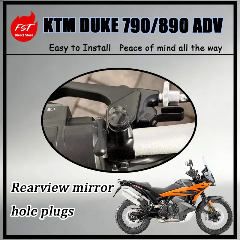 FOR KTM 790 Duke 890 Duke M10 Mirror Hole Plugs Left Right Hand Thread Mirror Base Block-off Screws Decorative Hole Plugs