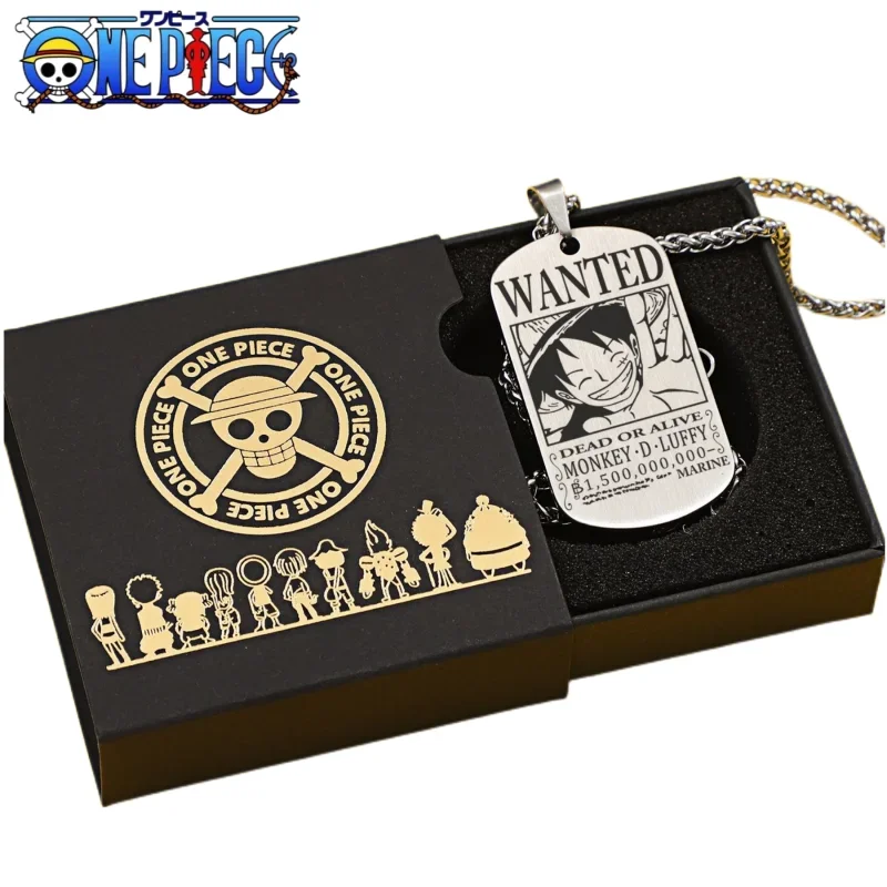 New One Piece Animation Cartoon Flying Zoro Ace Bounty Wanted Pendant Creative Personalized Necklace Pendant Accessories Gift