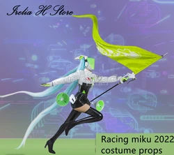 Irelia H Store Racing mi&ku 2022 Cosplays Racing mi&ku Cosplay Costume Racing future mi&ku Sexy Jumpsuit flag Props