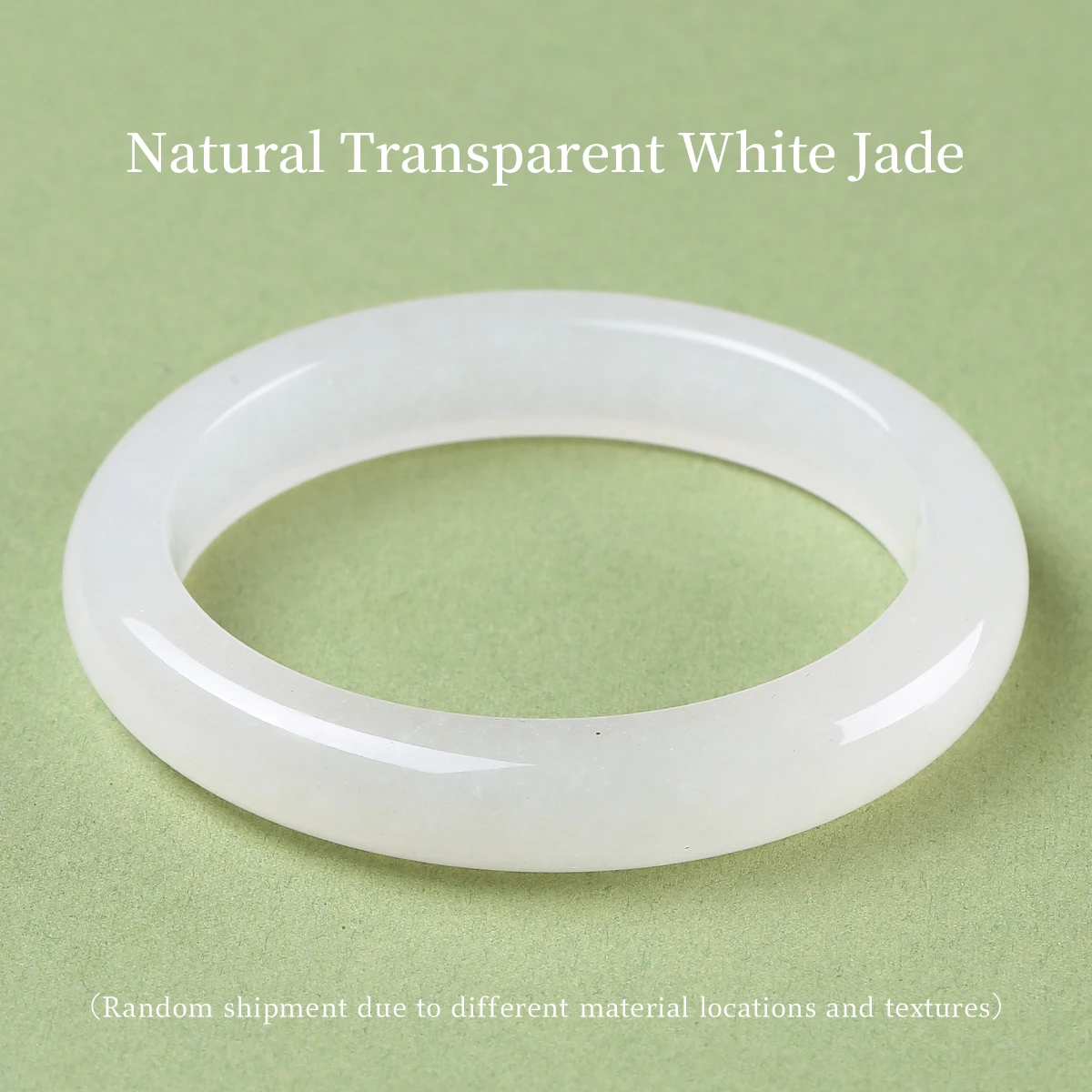 1 Stück JD Natürlicher Russischer Weißer Jade-Armreif Eisig Durchscheinendes Nephrit-Armband für Frauen Elegantes Geschenk Schmuck Armreifen Armbänder – Detail 4