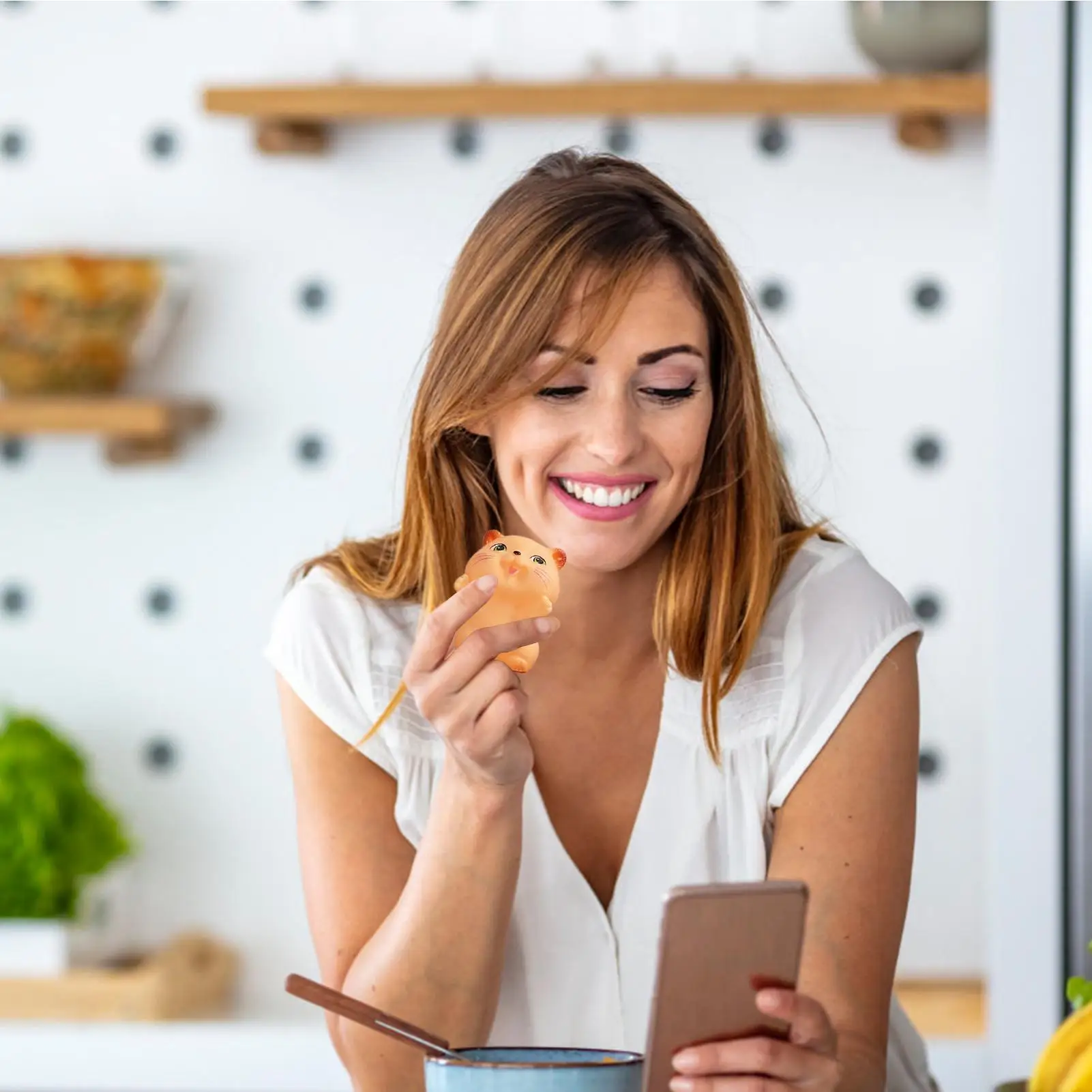 Cat Stress Ball 6 Pieces Cute Soft Stress Balls Miniature Novelty Games For Home School Family Teens Youth Friends Daily Life