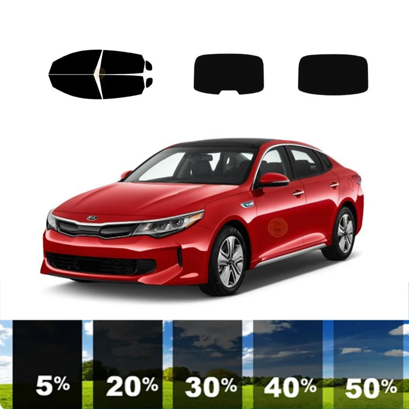 precut Removable Window Tint Film For Car 100% UVR 5%-35%VLT Heat Insulation Carbon ﻿For KIA OPTIMA 4 DR SEDAN 2016-2020