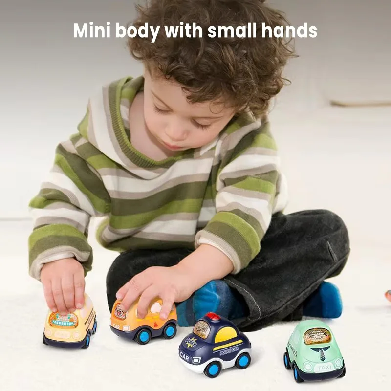 Mini véhicule d'ingénierie de lutte contre l'incendie pour enfants, voiture jouet à inertie, ensemble de traction Anti-collision pour garçons Montessori, cadeau pour enfants