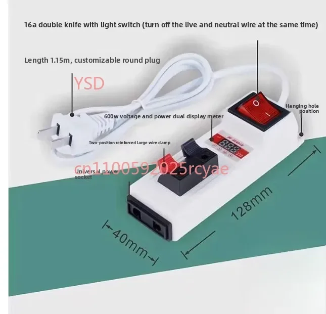 4piece LED Test Light - 4-Position Electrical Measuring Clip with Switch, Test Cord Clip, Circuit Teste