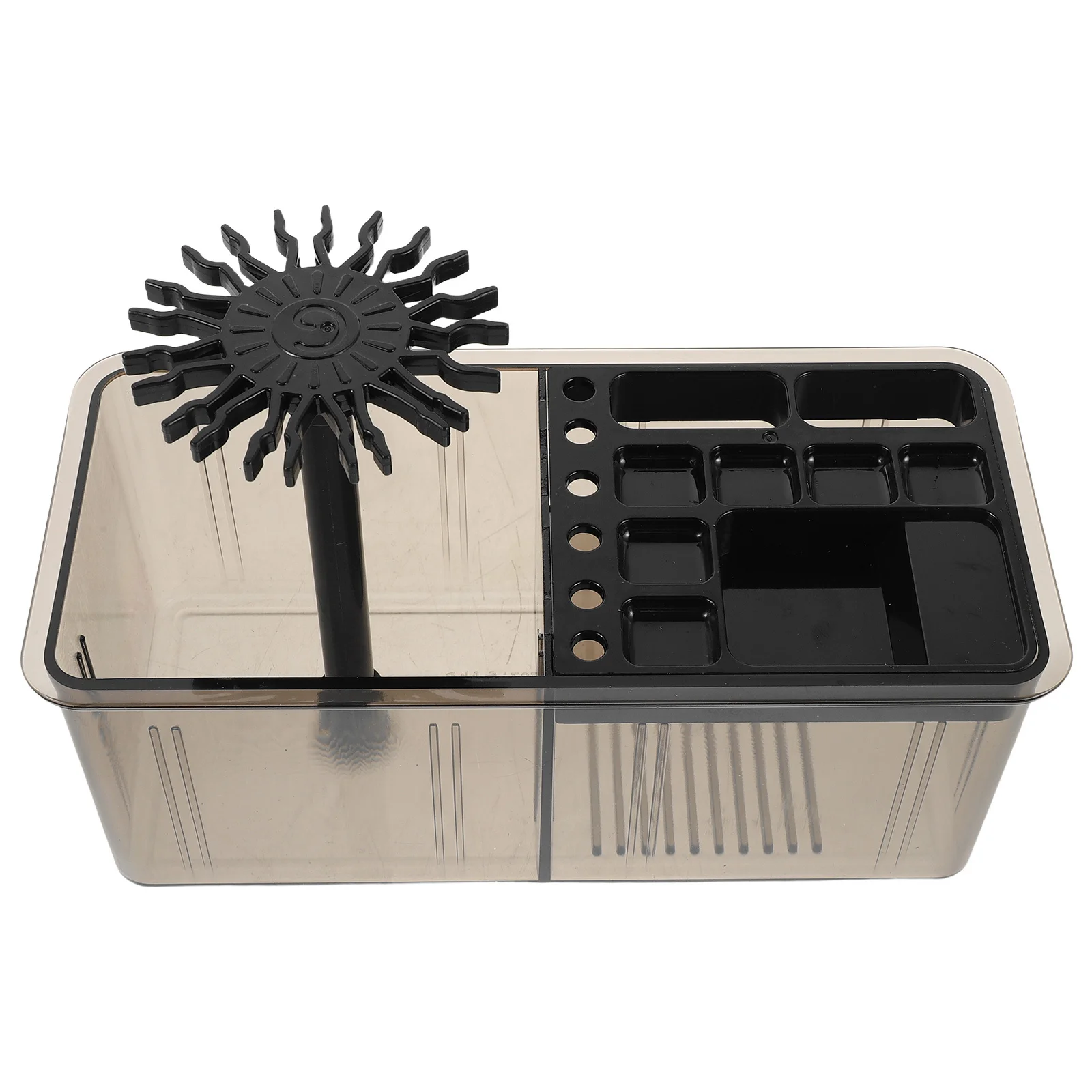 

Multi-Purpose Paint Brush Cleaner Plastic Writing Brush Holder Hanging Slots Calligraphy Painting Desktop Decor Organizer Pen