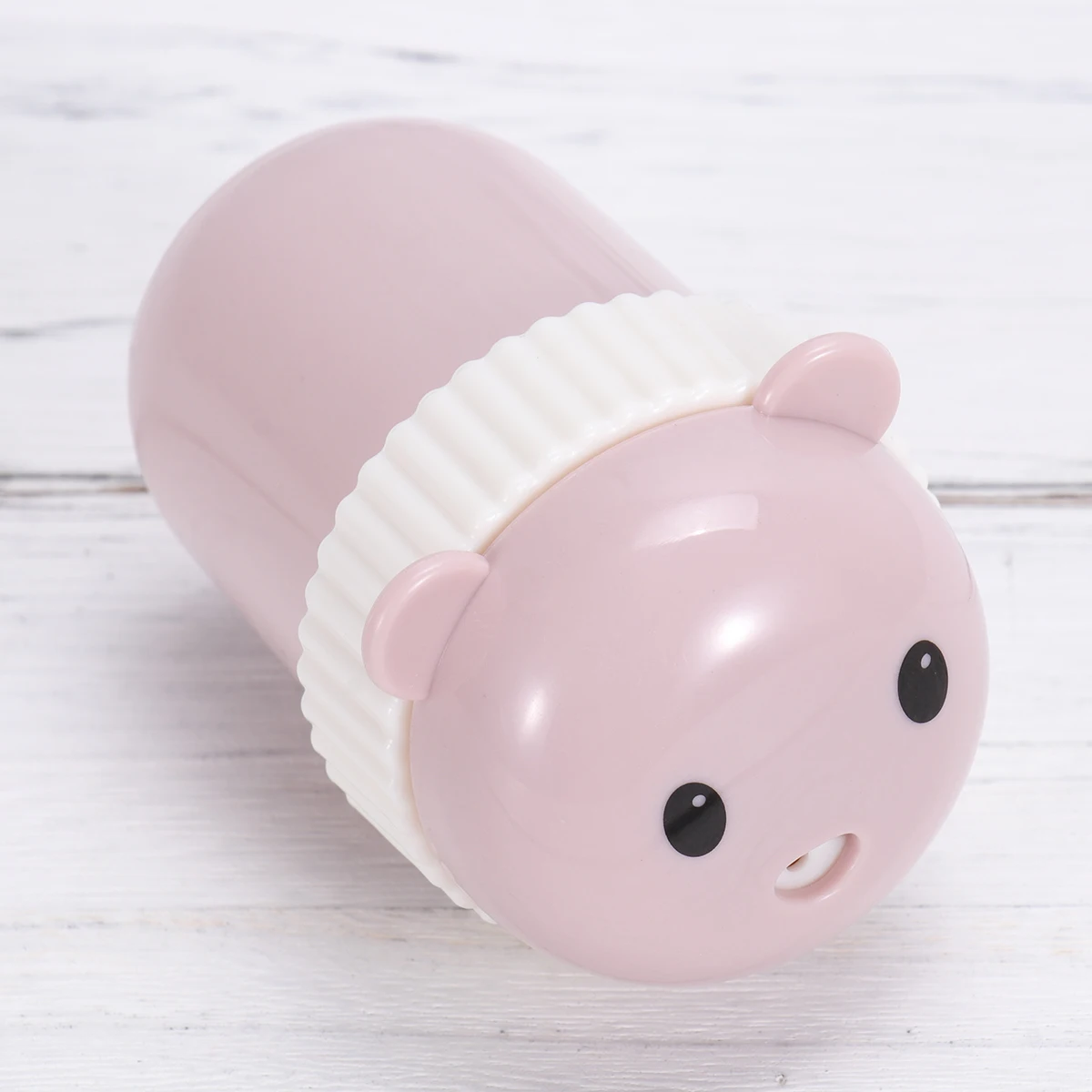 

Plastic Toothpick Holder Simple Bear Shape Cartoon Case for Restaurant Home Office Use Dispenser Box