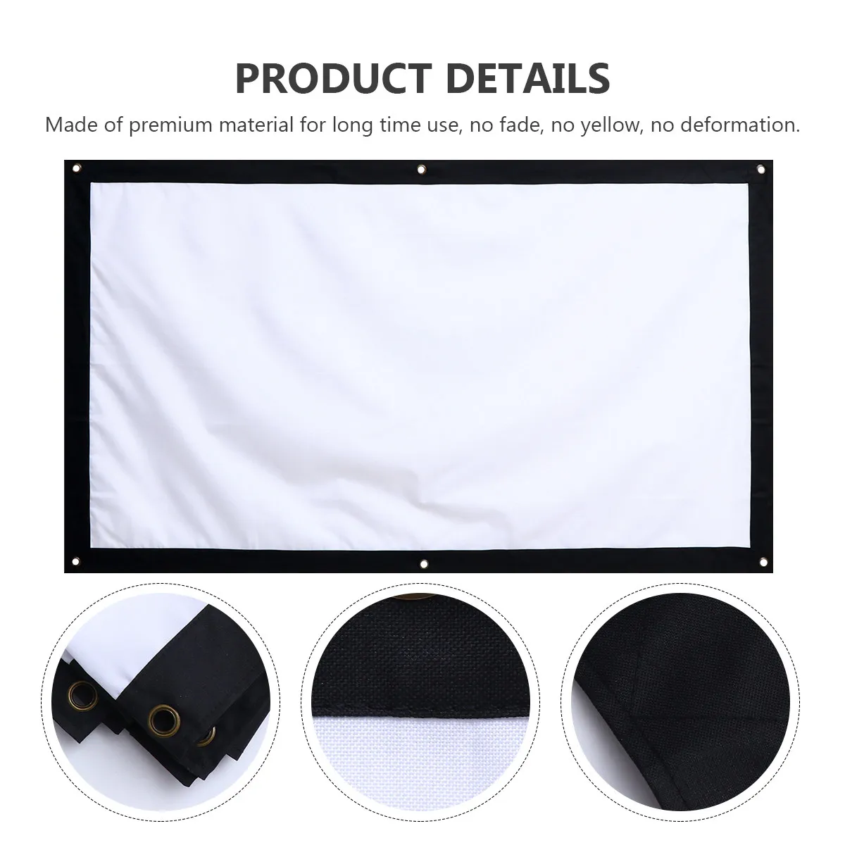 1Pcs Portable Folding Projection Screen Premium Non-Fade Material for Home Cinema Outdoor Movies Conferences Weddings Events