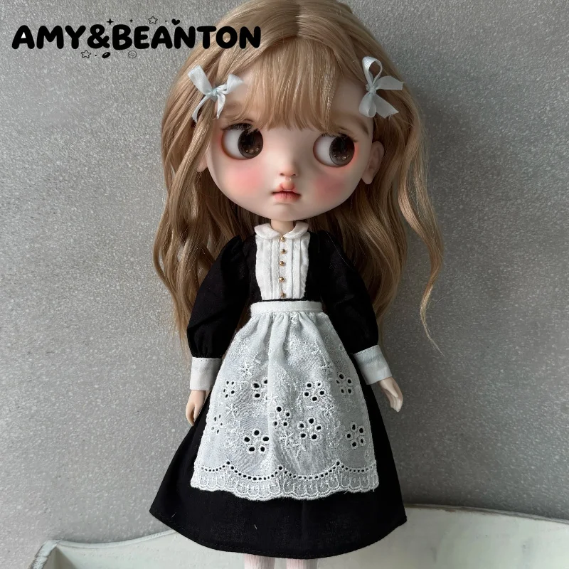 vetements-pour-poupee-azone-robe-de-femme-de-chambre-noire-a-manches-longues-avec-tablier-blanc-adaptes-aux-poupees-azone-a-19-articulations-accessoires-pour-tenue-de-poupee-poupee-non-incluse