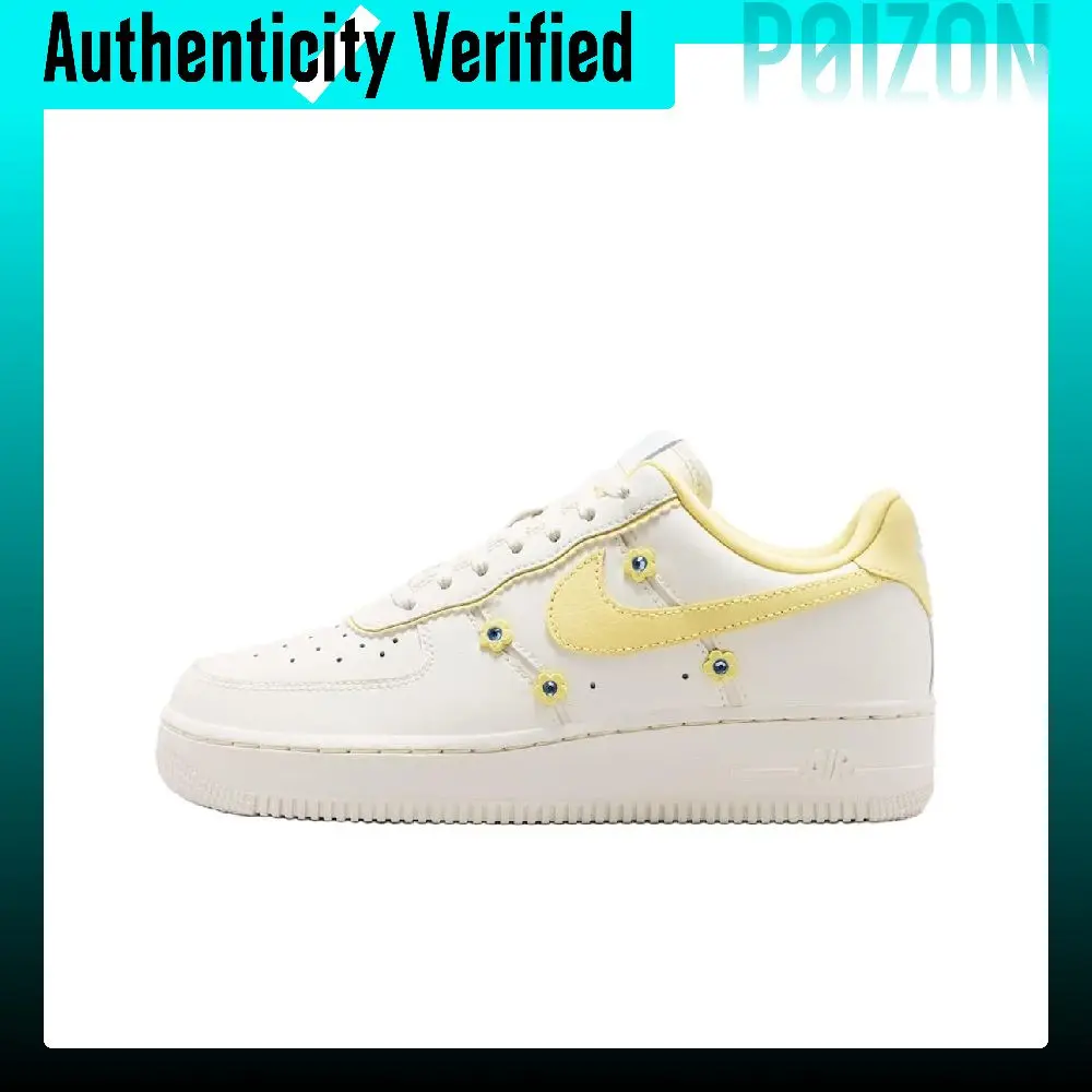 Nike Air Force 1 Skate Shoes Women's Low Top White/Yellow IW2348-170