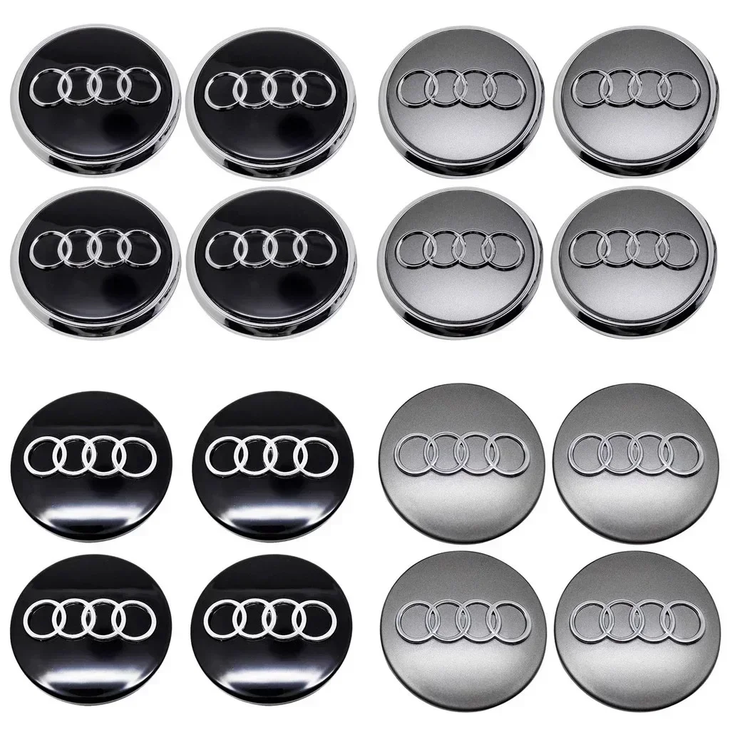 

4pcs AUDI Wheel Center Cap 60mm 61mm 68mm 69mm 77mm Car Styling Hub Covers Badge for A3 A4 A5 A6 A7 A8 S4 Auto Accessories