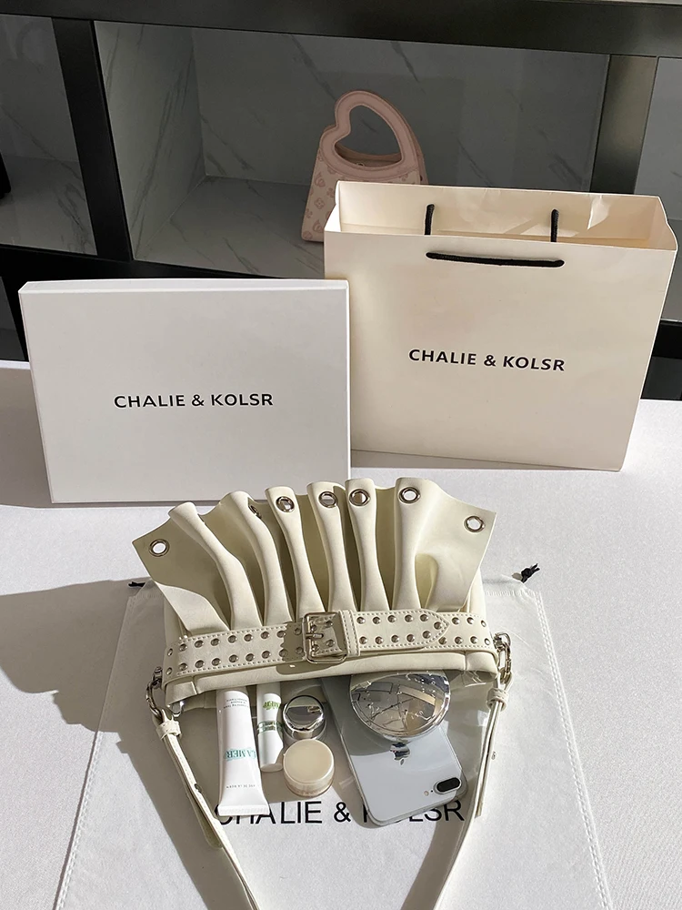 

Cie&Kolsr Women's Faion Breadsti Bag Pleated oulder Bag Underarm Bag Trendy Design High-End Feeling