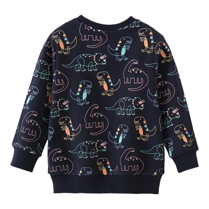 2-7T New Arrival Boys Girls Sweatshirts Cotton Dinosaurs Print Hot Selling Children's Clothes Kids Hoodies Tops