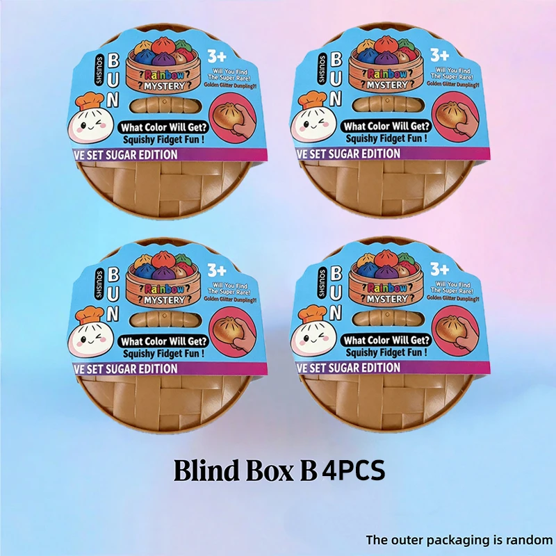 Niedliches Seifenblasen-Brötchen-Quetschset: Weicher Stressabbau-Ball mit Dampfgarer-Etui, Kawaii Dampfbrötchen-Form zur Entspannung