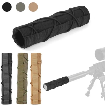 14.5/18/22cm chasse Airsoft suppresseur silencieux couverture pistolet à Air tir silencieux manchon chaleur couverture bouclier déflecteur protecteur