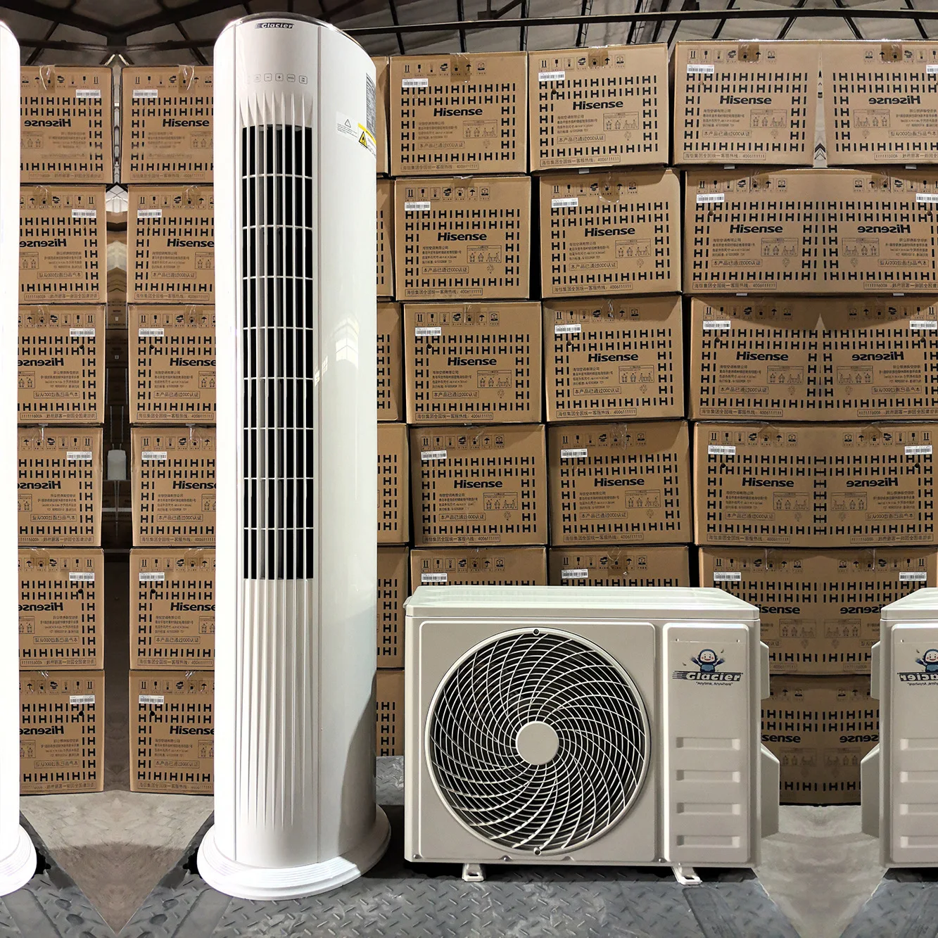 18000/24000 BTU 2/2.5HP R32 inverter cylindrical cabine t unit single cooling air conditioner Inve