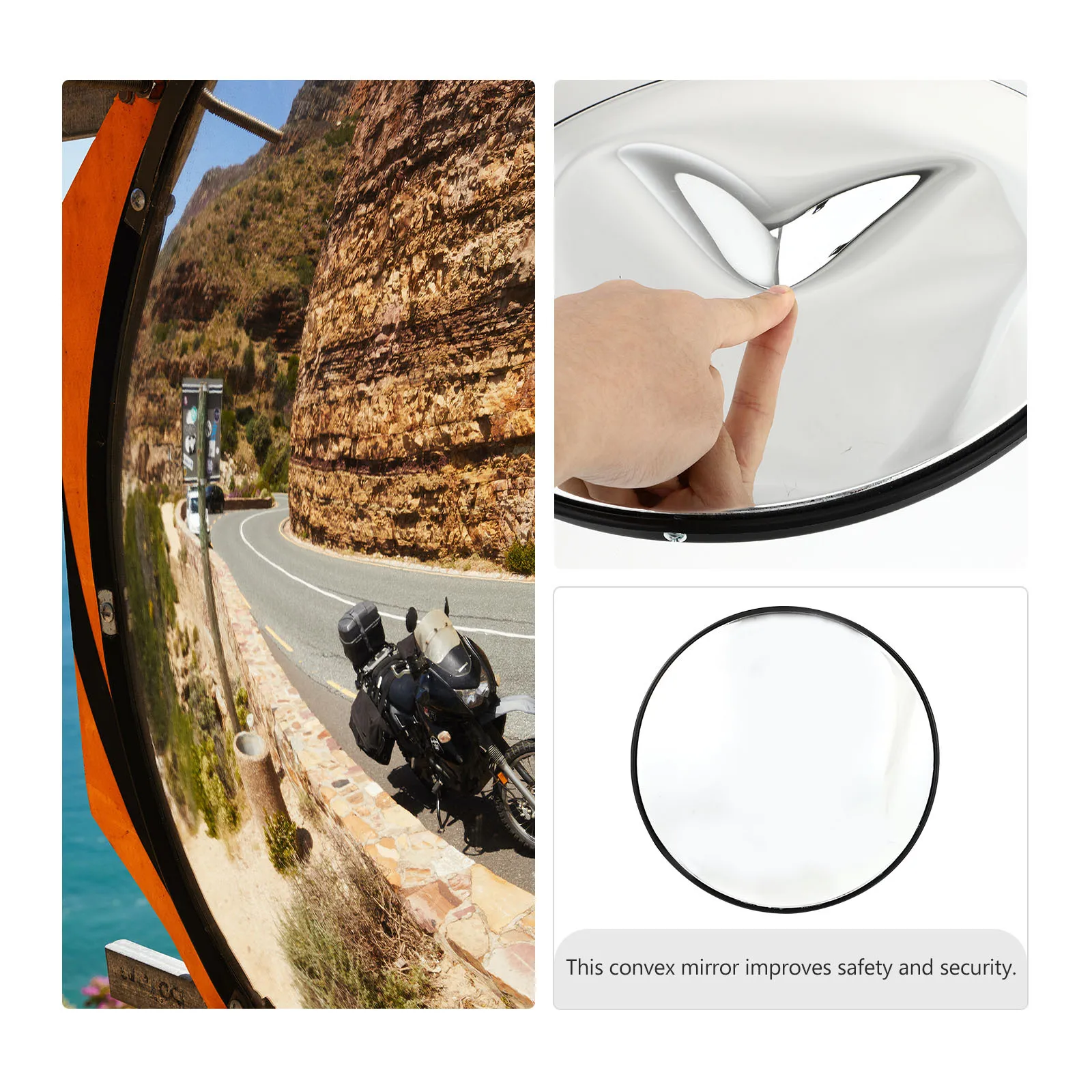 Traffic Convex Mirror 12 Inch Outdoor Safety Blind Spot Mirror For Driveway Junction Wide Angle Roadway Security Visibility