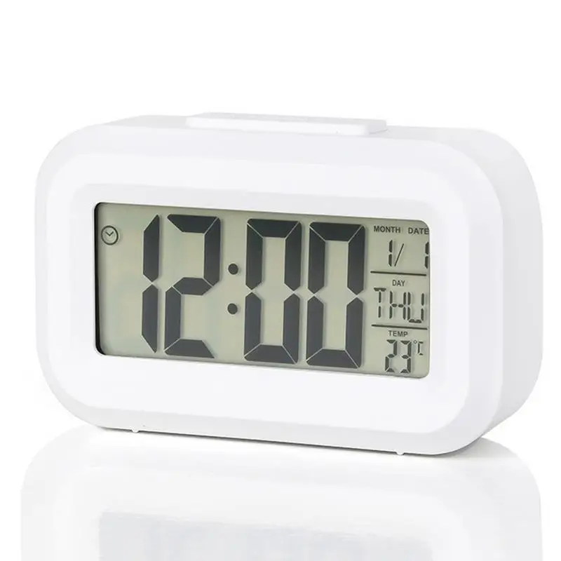 LED Digital Alarm Clock Backlight Snooze Data Time Calendar Desktop Multifunction Electronic Backlight Table Clock Desk Decor